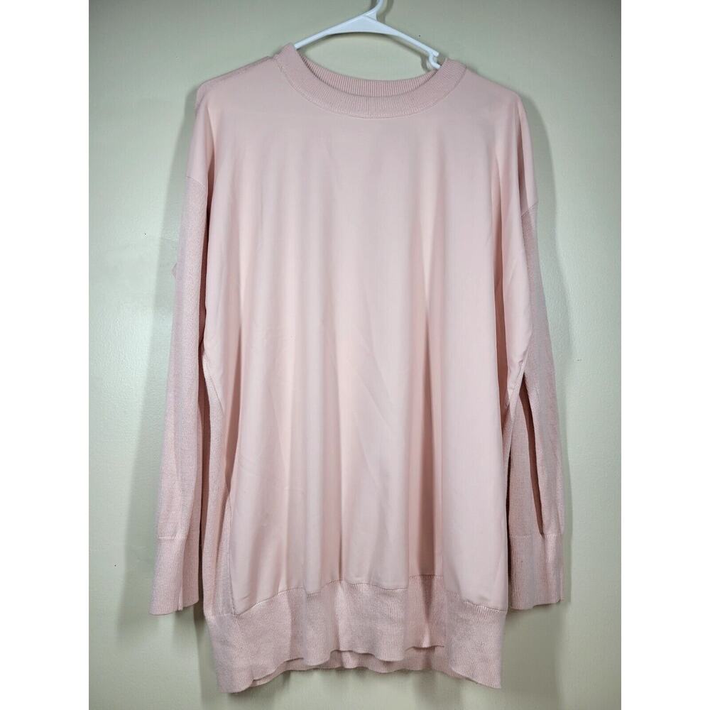 Lauren Ralph Lauren Womens Size SM Pink Silk Blend Knit Mock Neck Sweater